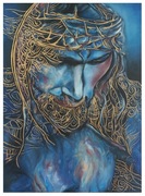 Obraz płótno Twarz Jezusa 80x60 Lucyna Lipińska a'la Sacrificio LEA ROCHE