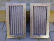 Kratka kominkowa z żaluzją, wentylacyjna 17x30, czarno-srebrna 30CSX