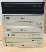Napędy CD DVD ROM zestaw 4 szt IDE złom komputerowy