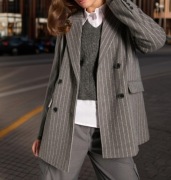 Szara marynarka żakiet płaszcz Sinsay L