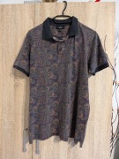 Męska koszulka z kołnierzykiem we wzorki rozmiar S