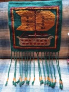 Kilim gobelin statek łódź Cepelia 