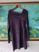 długa ciepła wełniana sukienka bluza tunika sweter kardigan