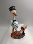 Bocian Figurka z masy cukrowej Baby shower Bociankowe 21cm. Topper na tort 