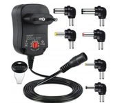 Zasilacz Uniwersalny Regulowany Ładowarka 3-12V 12W 1A + 6 wtyczek SY6