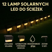 Zestaw 12 Lamp Solarnych LED do Ścieżek 