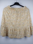 Spódnica Vero Moda S zwiewna rozkloszowana gumka w pasie letnia beżowa wzór