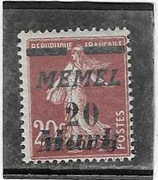 NIEMCY MEMEL 20MARK**