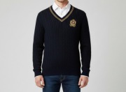 Granatowy sweter, Pierre Cardin Heritage, 100% bawełna premium cotton