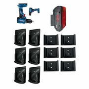 Bosch 18V SOLIDNY zestaw uchwyty na narzędzia i baterie po 6 szt