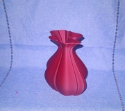 Nowoczesny  wazon czerwony  AKSAMITNY
