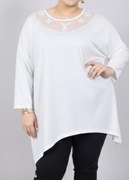 Overchic turecka czekoladowa tunika cyrkonie plus size xxxl 50 52