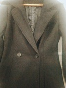 Ocieplany rozkloszowany nowy bez metki czarny płaszcz zimowy roz.M