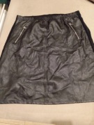 Spódnica Czarna Rockowa Ekoskóra Zhenzi XXL