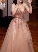 Sukienka wieczorowa z gorsetem cekinowa/brokatowa