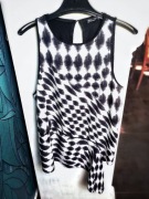 Zara damski top asymetryczny M 38 z wiskozy 