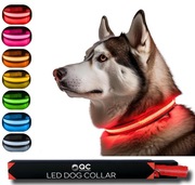 Świecąca obroża dla psa QC LED – jasna, odblaskowa i migająca
