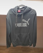 Czarna bluza puma M z kapturem vintage retro old school y2k 