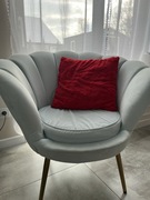 Fotel Muszelka niebieski jasny