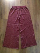 spodnie MANGO brokat czerwone szerokie