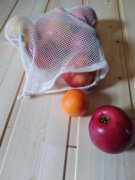 Torebka siatka worek zakupowy zero waste bawełna 