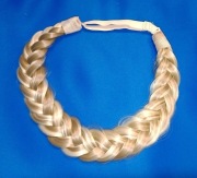Opaska warkocz sztuczne włosy blond