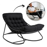 Fotel bujany do salonu na balkon taras kokon leżanka bujawka