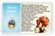 Laminowany obrazek z modlitwą o beatyfikację Jana Pawła II + Medalik