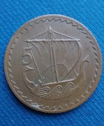 Moneta Cypr 5 milsów 1971
