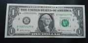 Banknoty 1 dolar USA Rzadki przypadek .Numer banknotu.