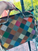 Skórzana torba kuferek mozaika shopperka