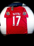 (L) LUIS NANI 17 MAN UNITED 2012/2013 Nike Jersey Nowa Czerwona Koszulka