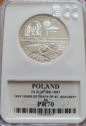 10 zł. 1000 lecie śm.Św. Wojciecha  1997 Gcn pr70