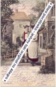 TYPY CZESKIE MORAWSKIE - Para w strojach ludowych wyższej sfery zamek 1902