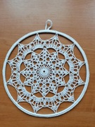 ŁAPACZ SNÓW SERWETKA ZAWIESZKA SZYDEŁKOWA 18,5 CM BIAŁY 