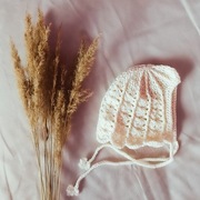 Bonetka ażurowa wełna beby merino 