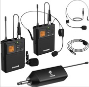 Bezprzewodowy zestaw słuchawkowy z mikrofonem i mikrofonem krawatowym