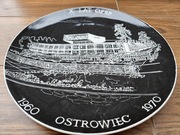 TALERZ DEKORACYJNY NA ŚCIANĘ "ĆMIELÓW" Z OKRESU PRL.