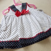 Sukienka w stylu marynarskim, śliczna, r. 80