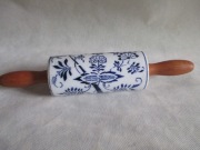 VINTAGE STARY PORCELANOWY  WAŁEK CEBULOWY KOBALTOWY WZÓR