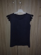 Bluzka granatowa z koronką Mohito r. XS/S