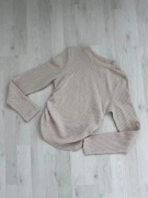 bluzka długi rękaw ściągacze beżowa 36 S