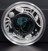 PODŚWIETLANY!*AUSTRALIAN OPAL S.*THE PYGMY POSSUM*1ozSILVER+OPAL/UNIKAT/O4