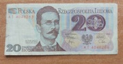 Banknot 20 zł z 1982r, Seria AT