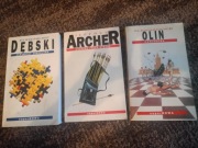 Jeffrey Archer kołczan strzał, Olin komusutra, Dębski anschluss,3 książki 