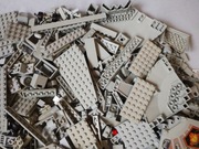 LEGO mix klocków 1 kg. Light Gray (old) castle, fotki autentyczne 