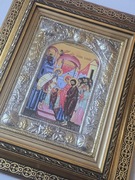 OGROMNA Ikona RUSKA w kiocie Wprowadzenie Matki Bożej do Świątyni . 40x50cm