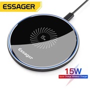ESSAGER BEZPRZEWODOWA SZYBKA ŁADOWARKA USB C INDUKCYJNA QI 15W do TELEFONU
