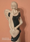 Piękna ceramiczna figurka kolekcjonerska kobiata ANIOŁ hand made. (2)