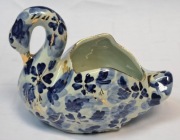 Cache-pot w kształcie łabędzia porcelana